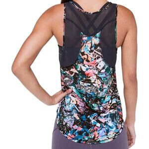 Lululemon Sculpt Tank II UPF 50+ Mesh Sweat-wicking Colour Crush Multi Black 8